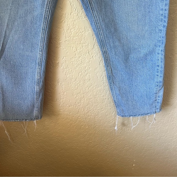 Topshop Raw Hem Crop High Rise Jeans Size 28 - Picture 5 of 11